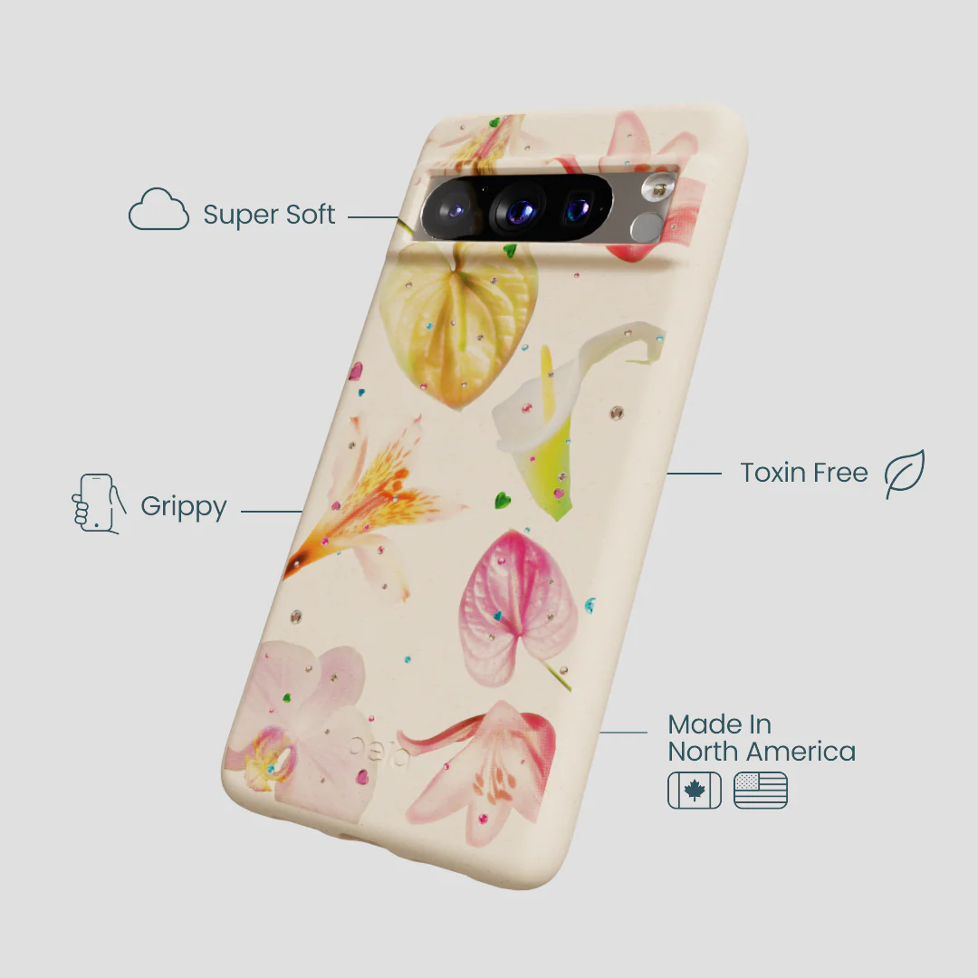 Seashell Rhinestone Bouquet Google Pixel 8 Pro Case - Image 3