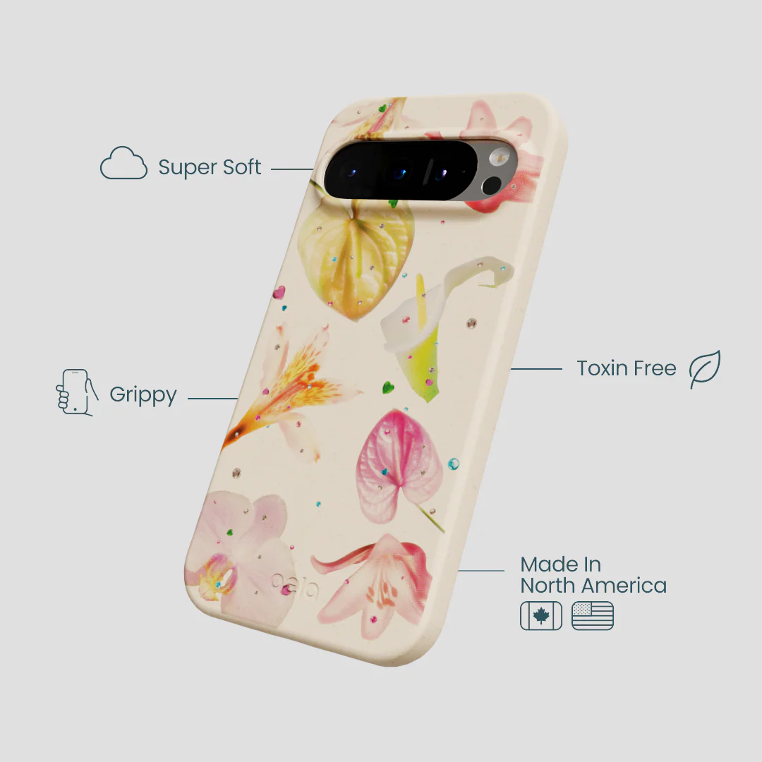Seashell Rhinestone Bouquet Google Pixel 9/9 Pro Case - Image 4
