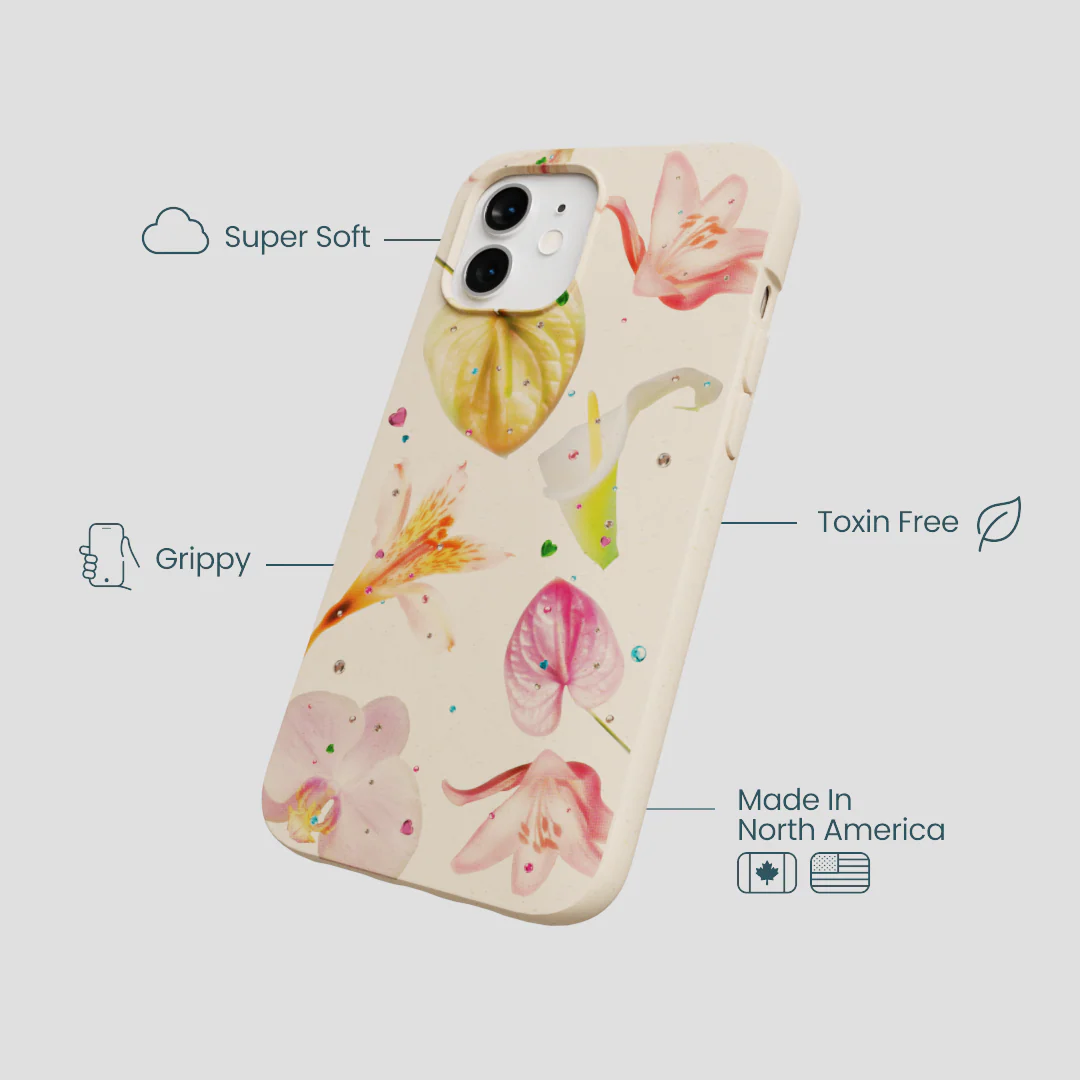 Seashell Rhinestone Bouquet iPhone 12/ iPhone 12 Pro Case - Image 4