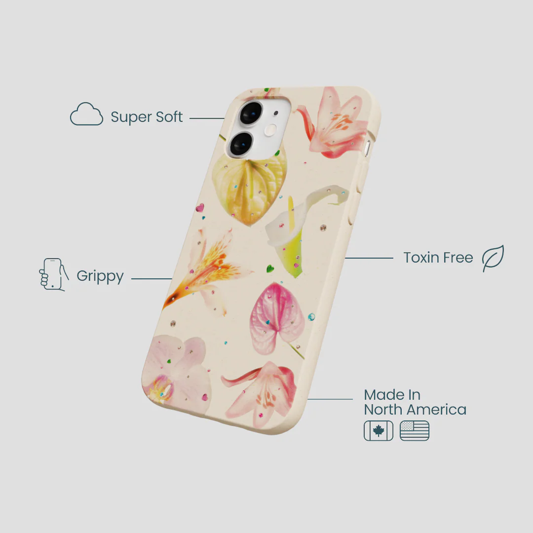 Seashell Rhinestone Bouquet iPhone 12 Mini Case - Image 4