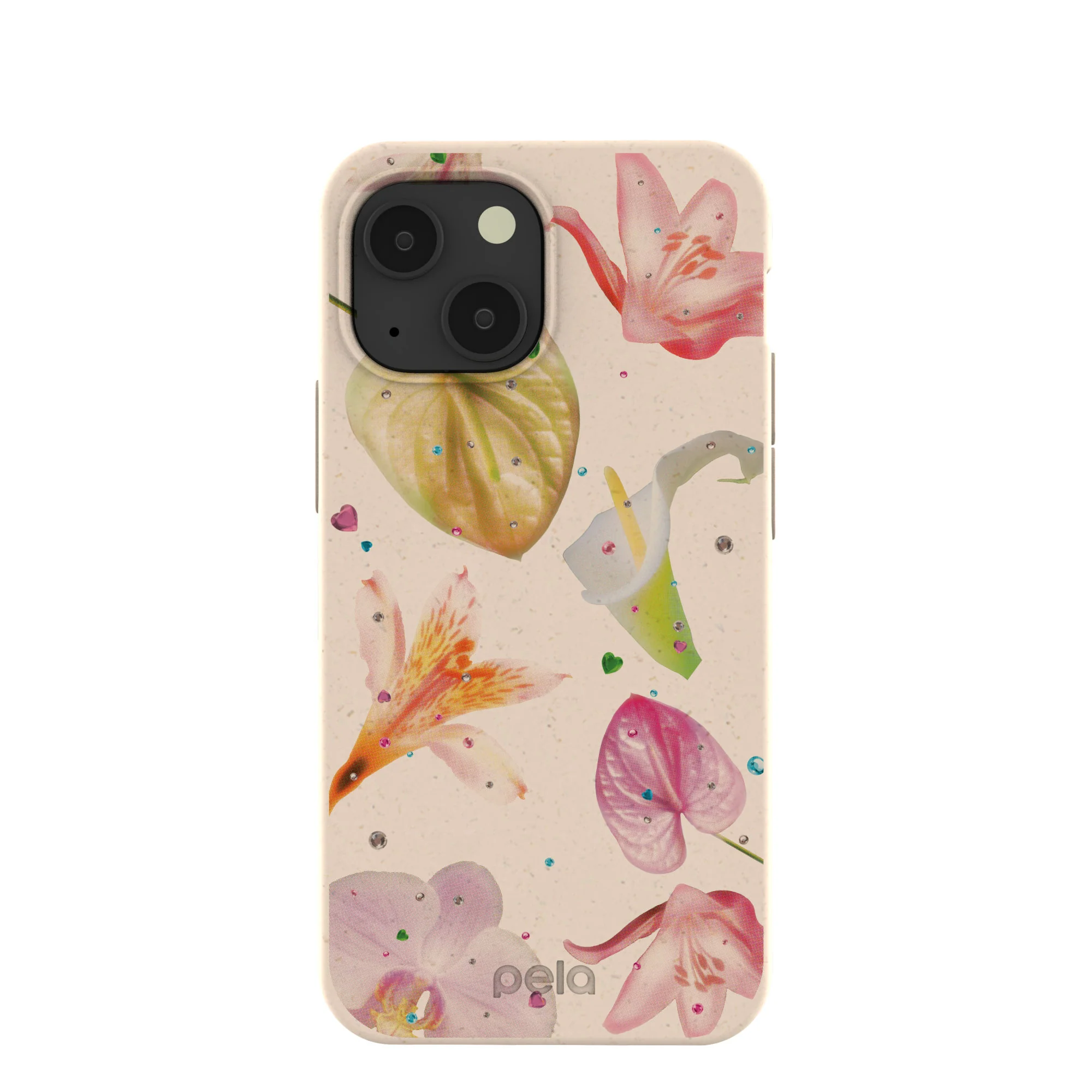 Seashell Rhinestone Bouquet iPhone 13 Mini Case