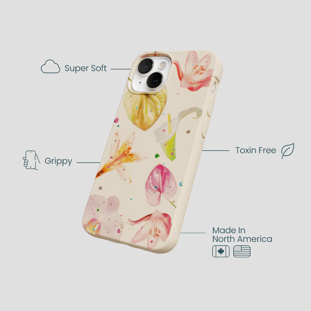 Seashell Rhinestone Bouquet iPhone 13 Mini Case - Image 4