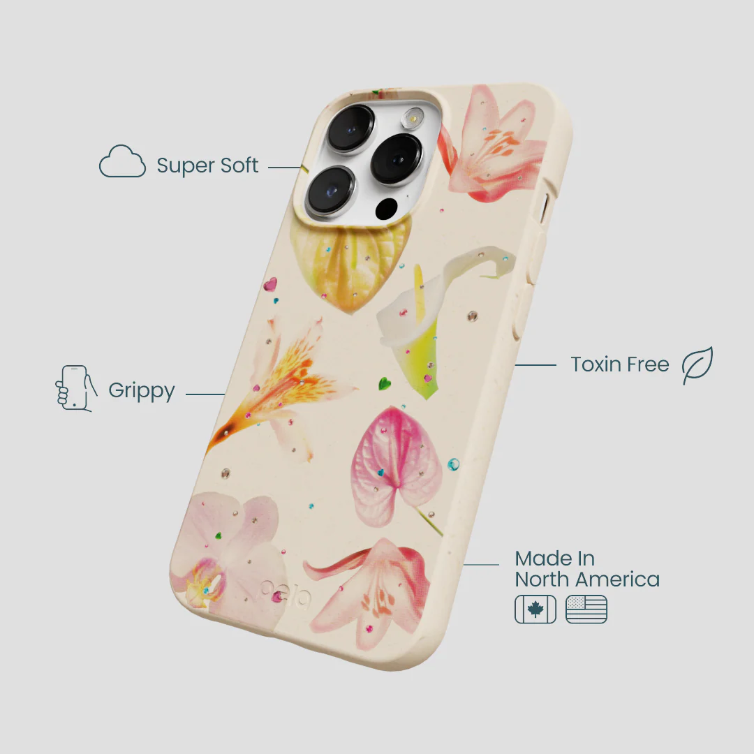 Seashell Rhinestone Bouquet iPhone 13 Pro Max Case - Image 4