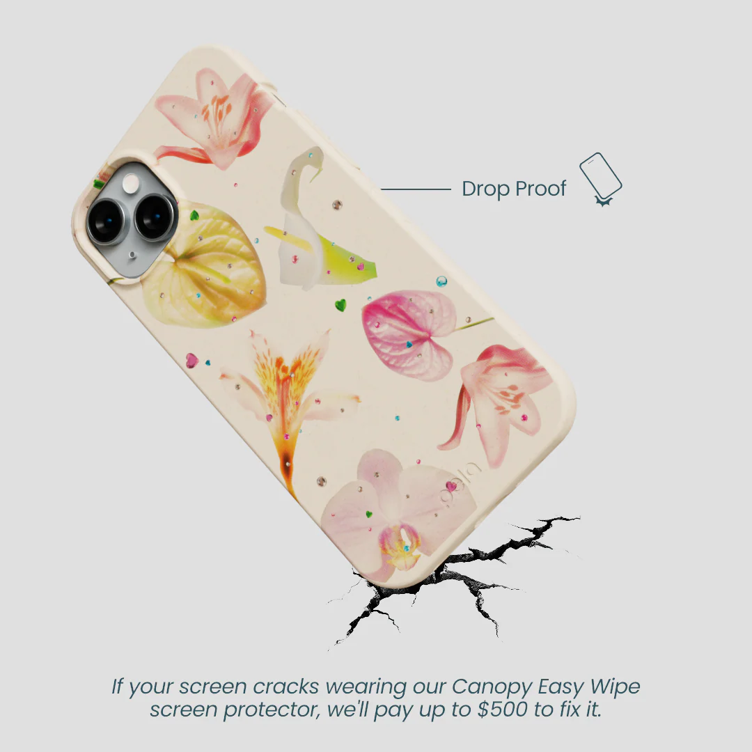 Seashell Rhinestone Bouquet iPhone 14 Plus Case - Image 5