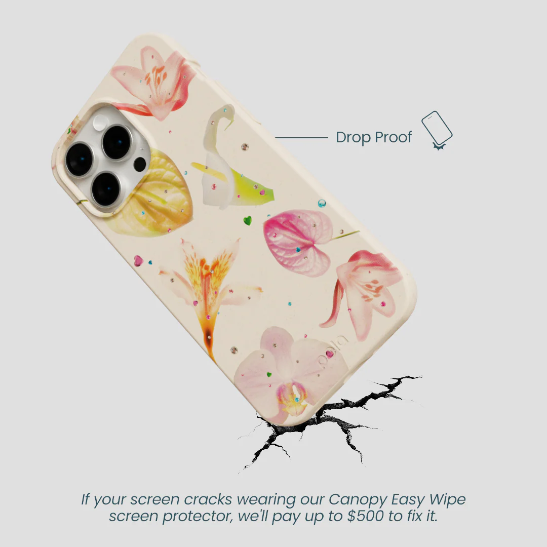 Seashell Rhinestone Bouquet iPhone 14 Pro Max Case - Image 5