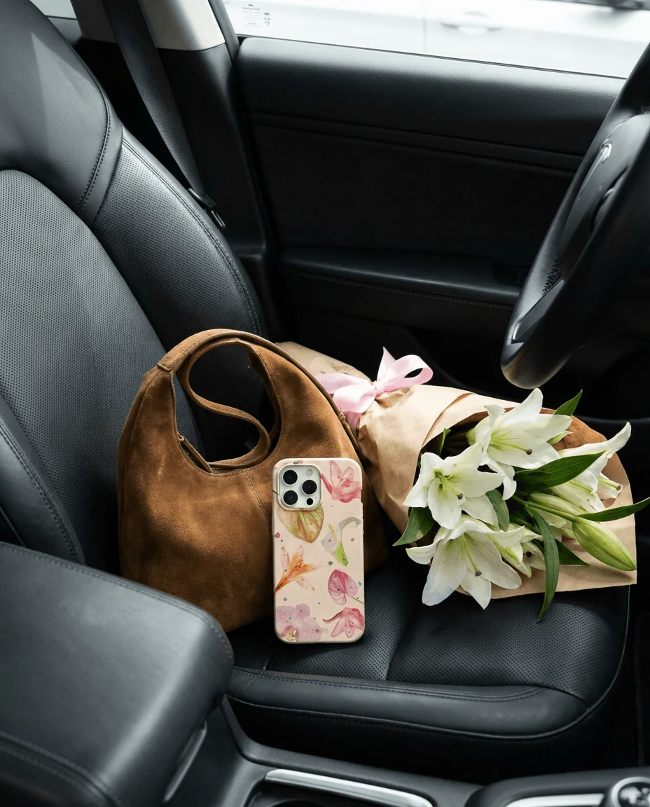 Seashell Rhinestone Bouquet iPhone 16 Plus Case - Image 2