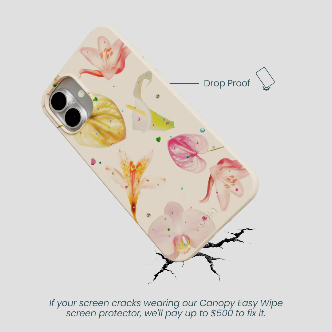 Seashell Rhinestone Bouquet iPhone 16 Plus Case - Image 5