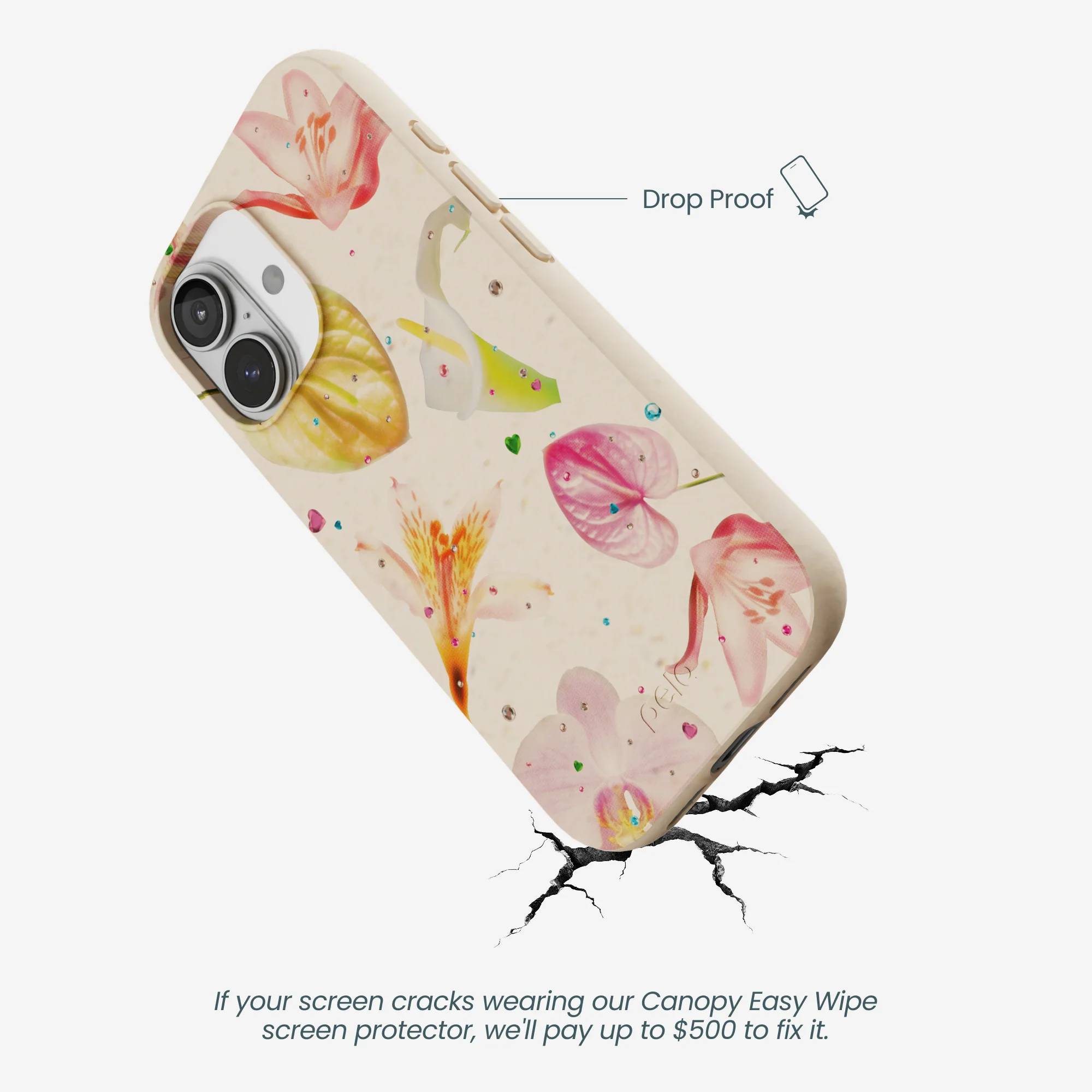 Seashell Rhinestone Bouquet iPhone 17 Case - Image 5