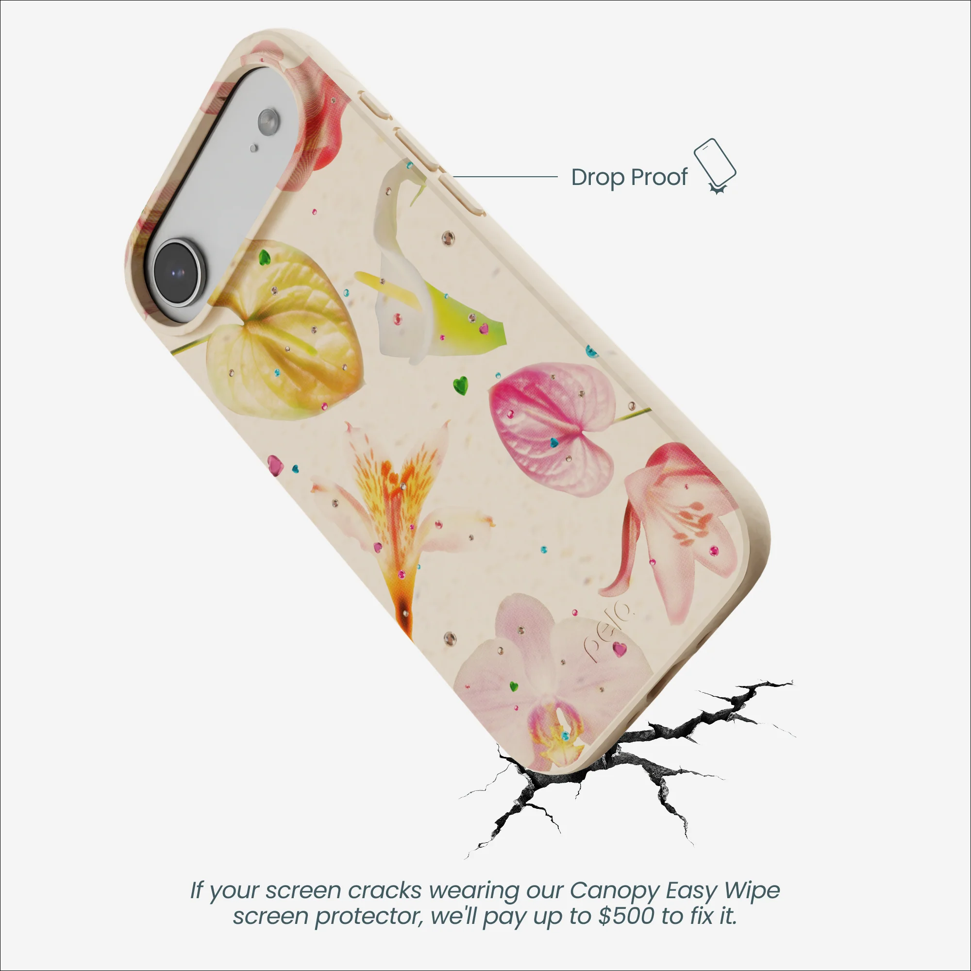 Seashell Rhinestone Bouquet iPhone Air Case - Image 5
