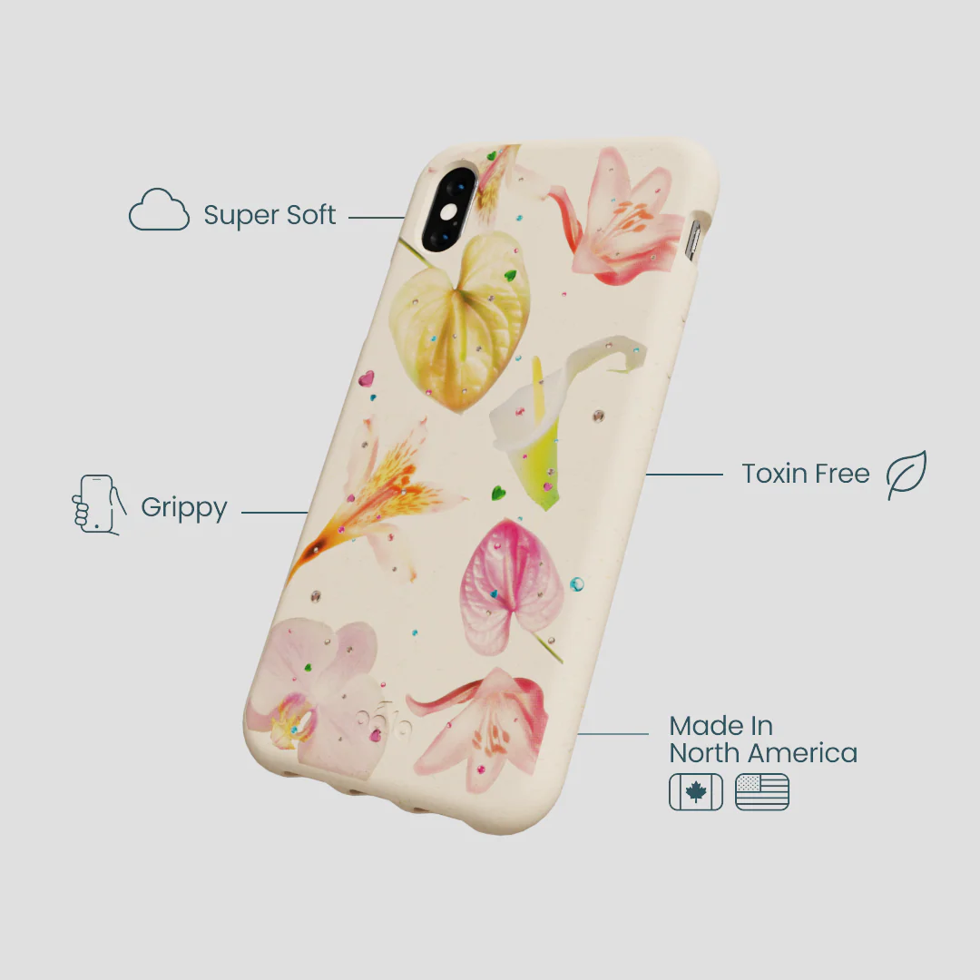 Seashell Rhinestone Bouquet iPhone XR Case - Image 4