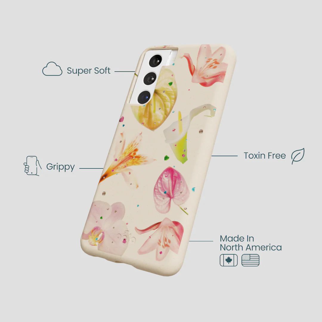 Seashell Rhinestone Bouquet Samsung Galaxy S22 Case - Image 4