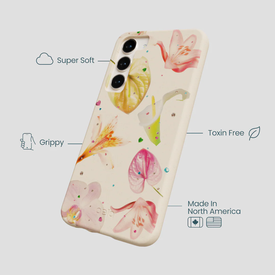 Seashell Rhinestone Bouquet Samsung Galaxy S24+(Plus) Case - Image 4