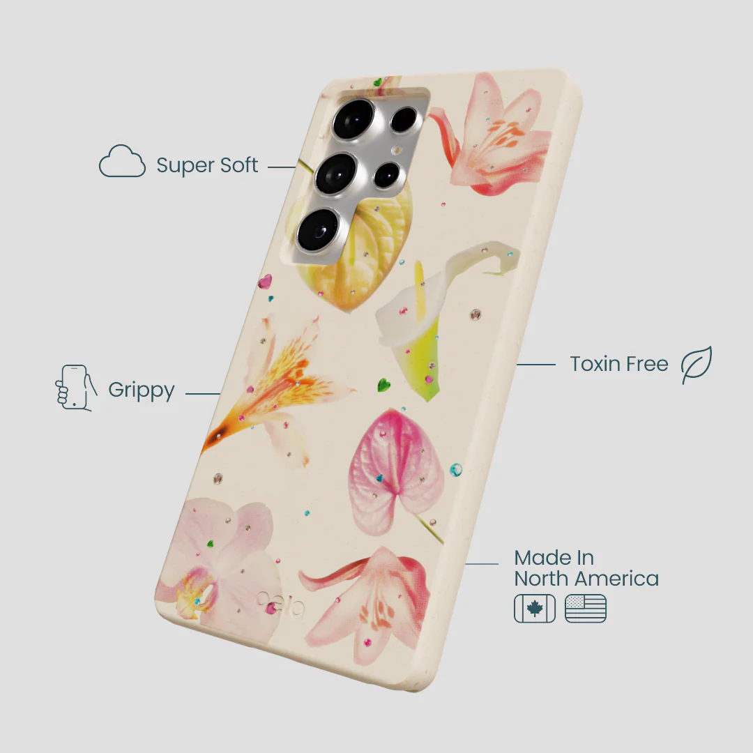 Seashell Rhinestone Bouquet Samsung Galaxy S25 Ultra Case - Image 4