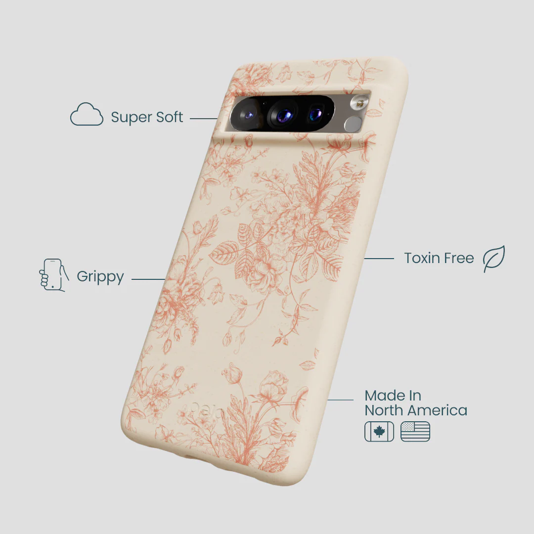 Seashell Rococo Bouquets Google Pixel 8 Pro Case - Image 4