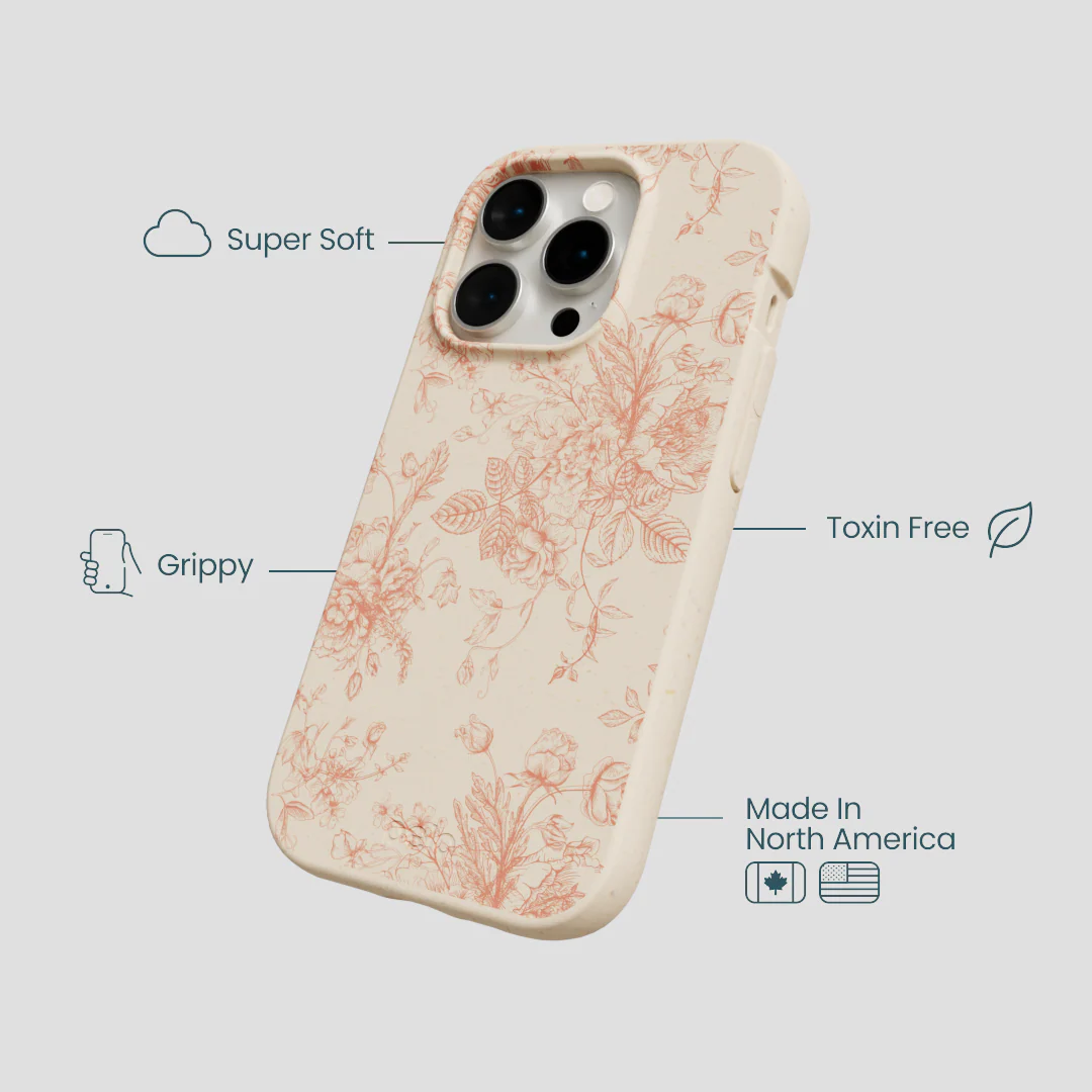 Seashell Rococo Bouquets iPhone 14 Pro Case - Image 4