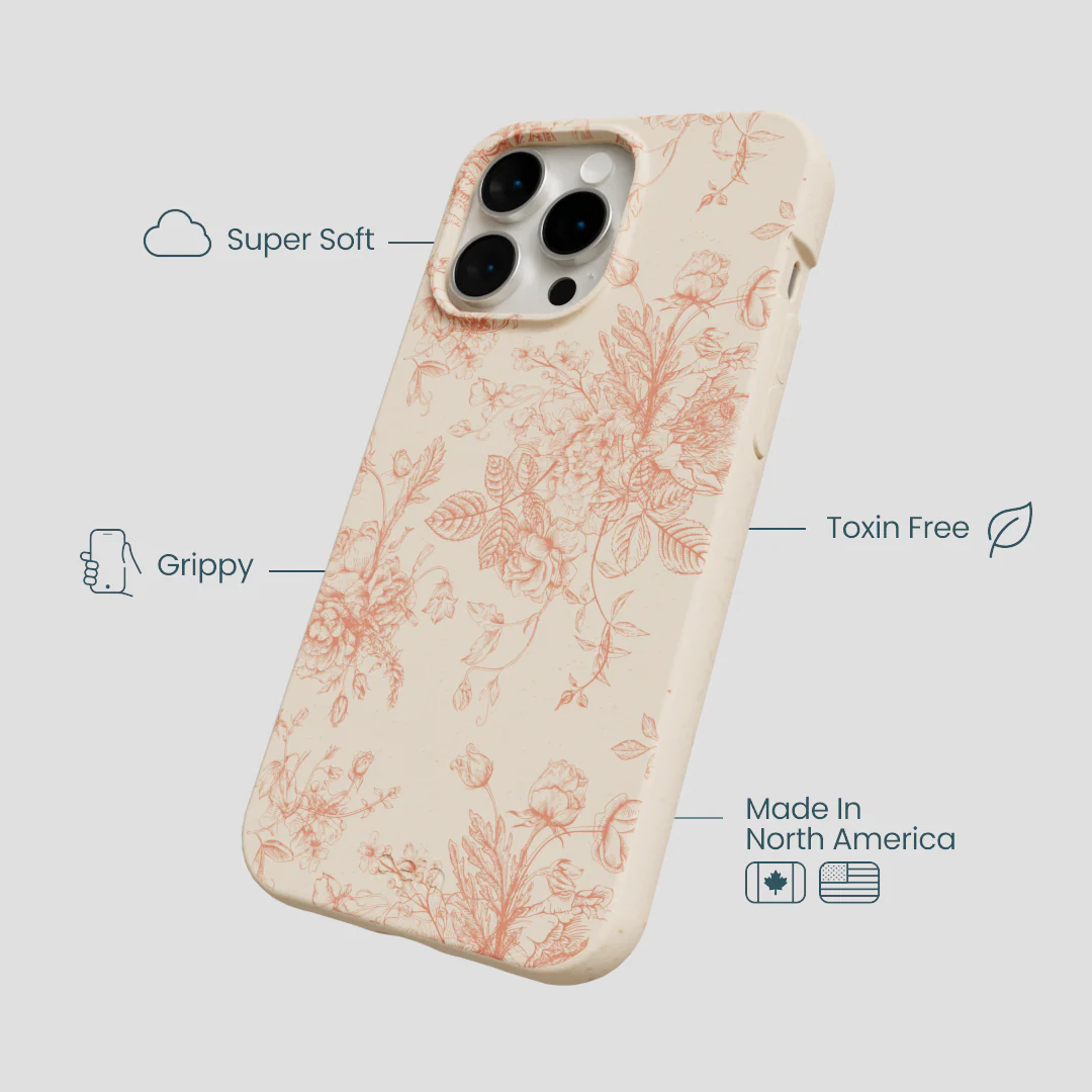 Seashell Rococo Bouquets iPhone 15 Pro Max Case - Image 4