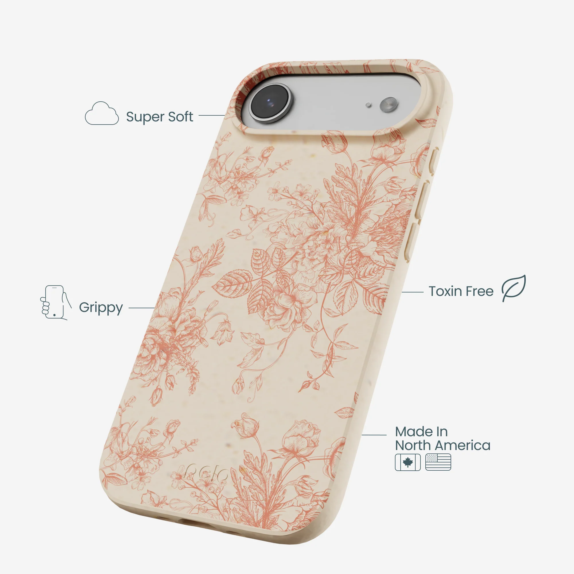 Seashell Rococo Bouquets iPhone Air Case - Image 4