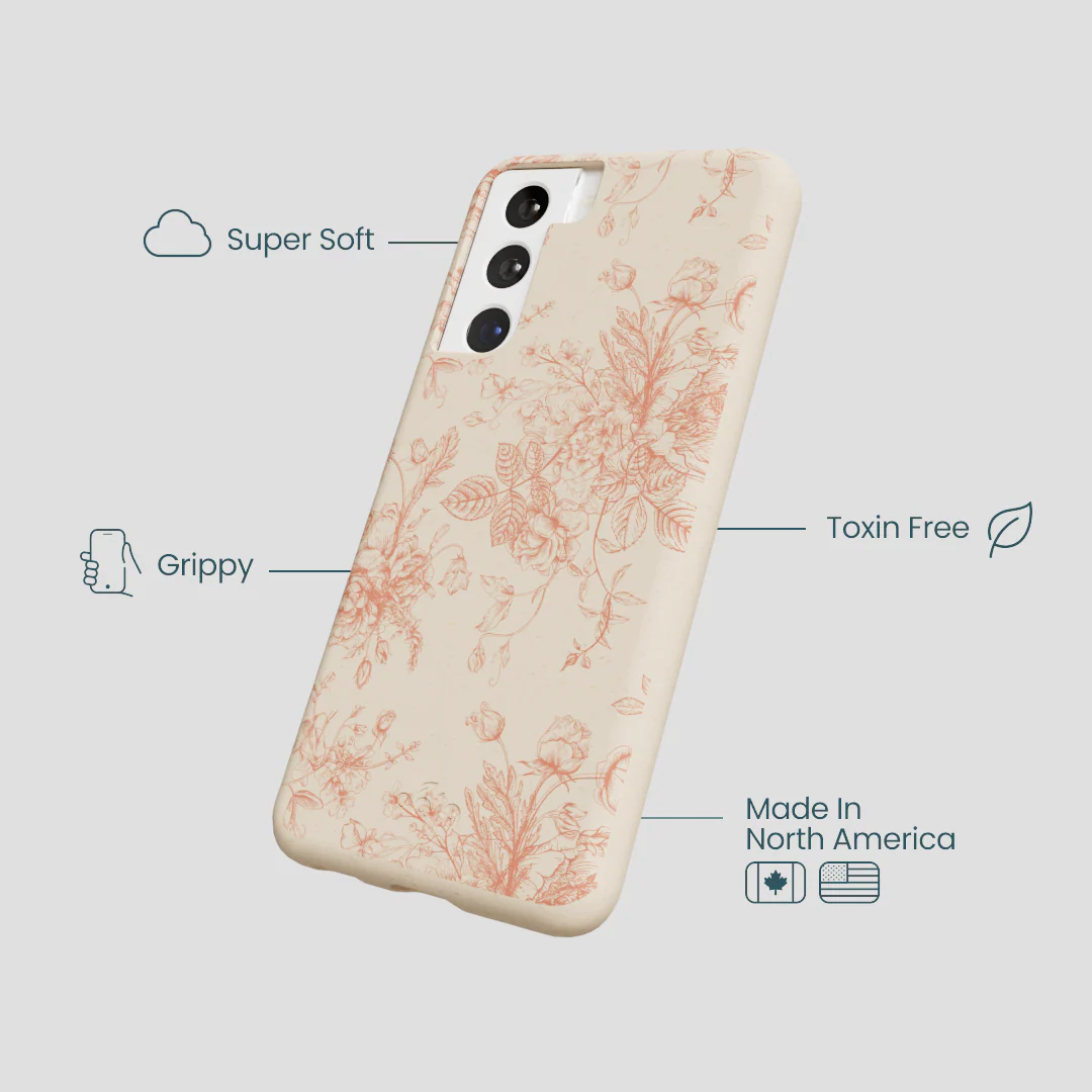 Seashell Rococo Bouquets Samsung Galaxy S22 Case - Image 4