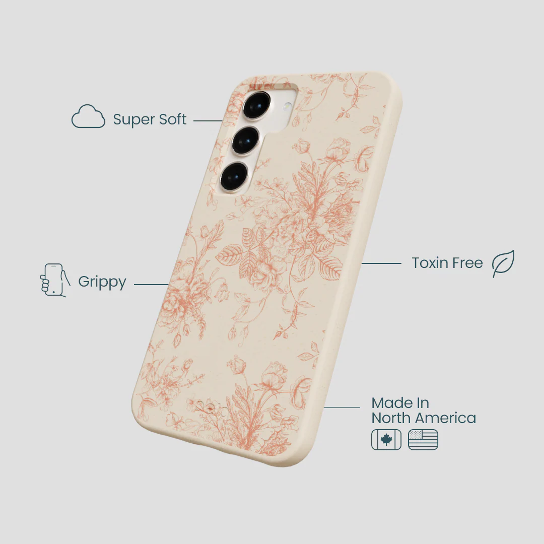 Seashell Rococo Bouquets Samsung Galaxy S23 Case - Image 4