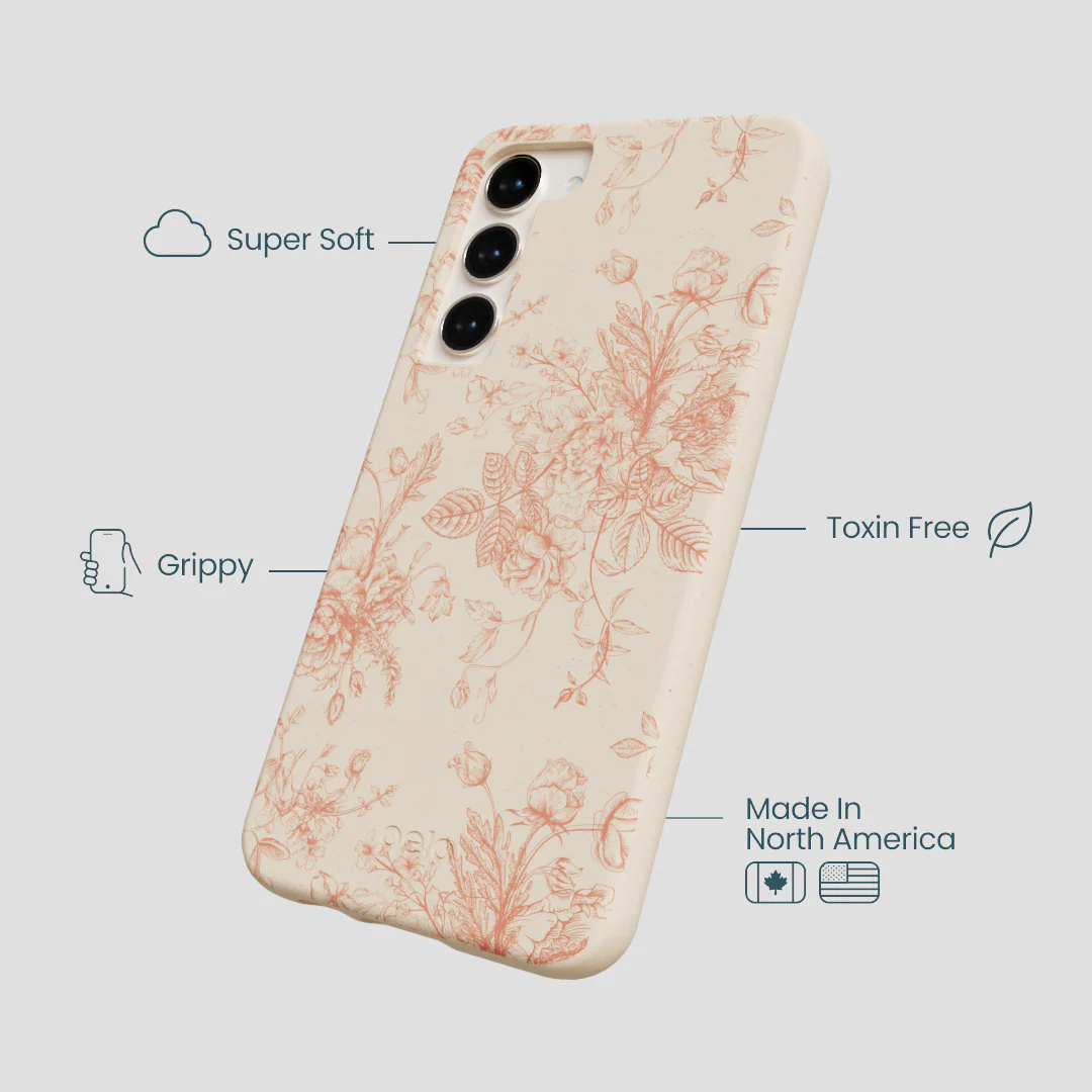 Seashell Rococo Bouquets Samsung Galaxy S24+(Plus) Case - Image 4