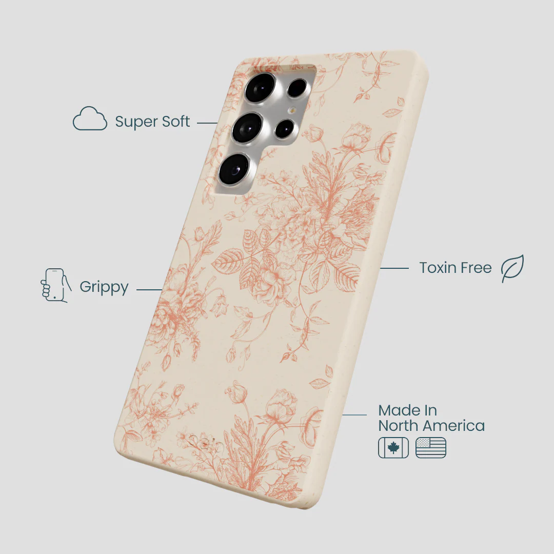 Seashell Rococo Bouquets Samsung Galaxy S25 Ultra Case - Image 4