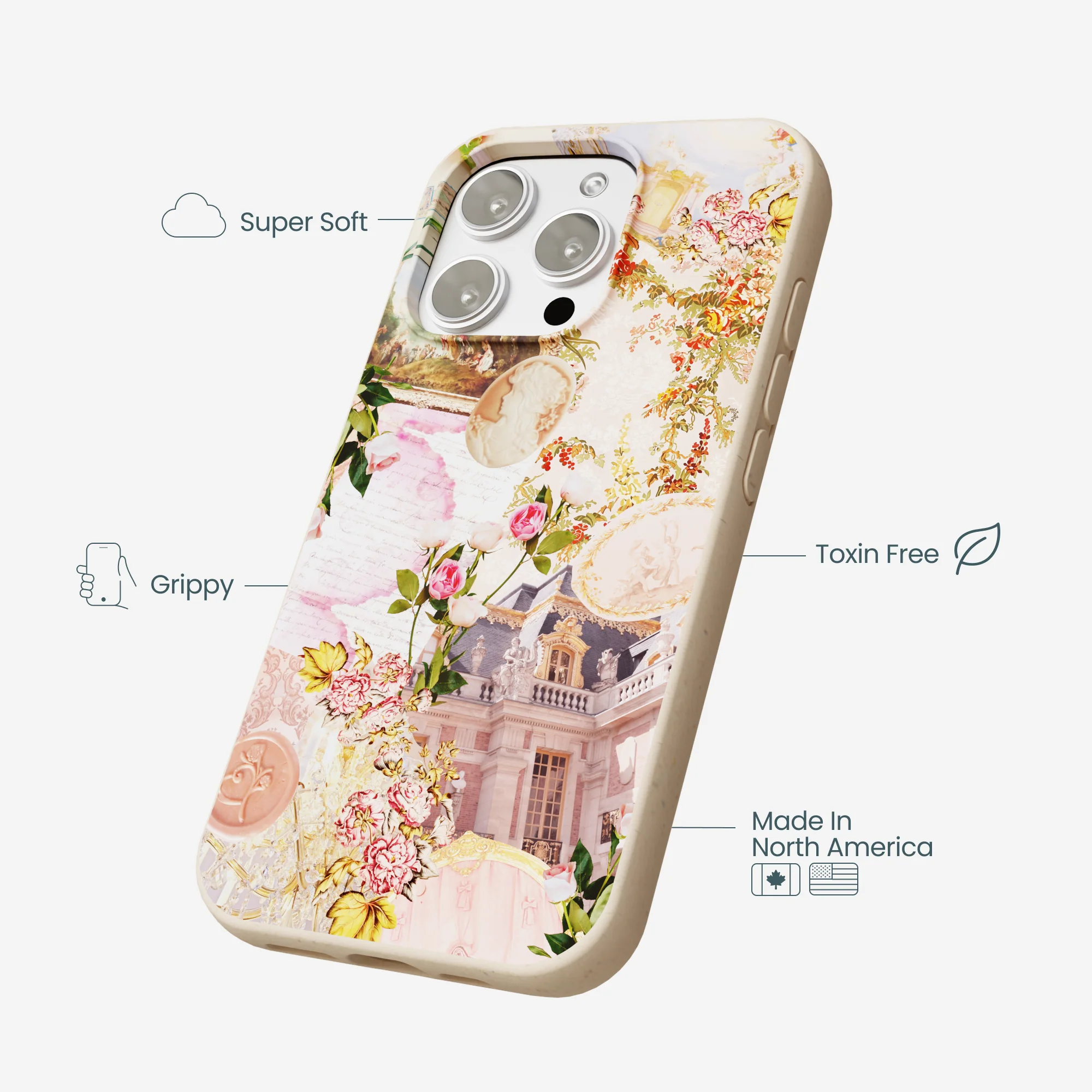 Seashell Rococo Romance iPhone 16 Pro Max Case - Image 4