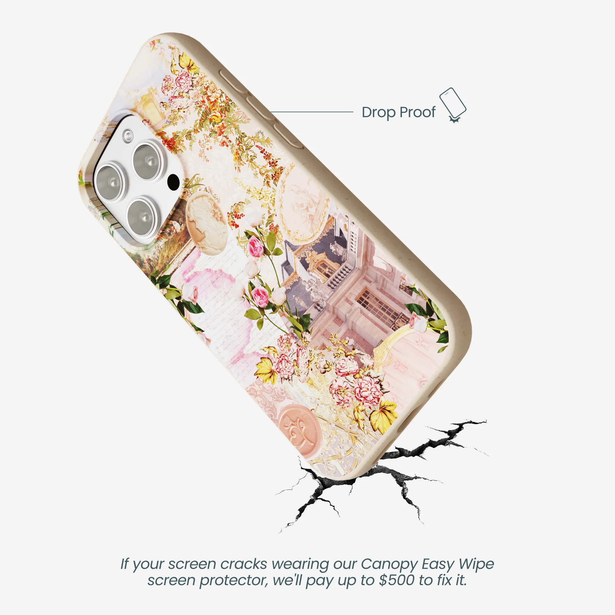 Seashell Rococo Romance iPhone 16 Pro Max Case - Image 5