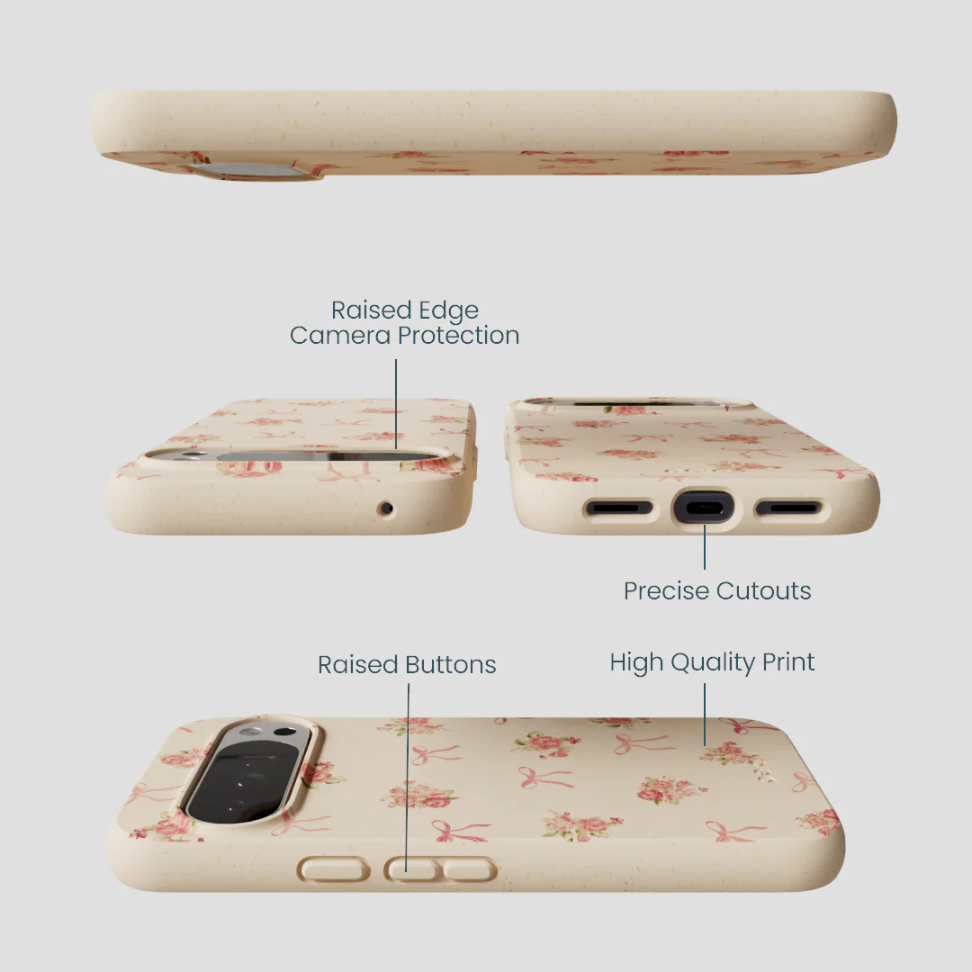 Seashell Roses and Bows Google Pixel 10 Pro XL Case - Image 3