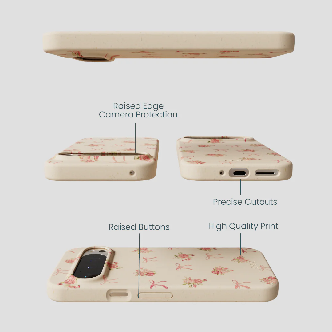 Seashell Roses and Bows Google Pixel 9/9 Pro Case - Image 3