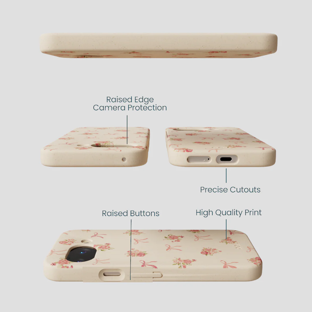 Seashell Roses and Bows Google Pixel 9a Case - Image 3