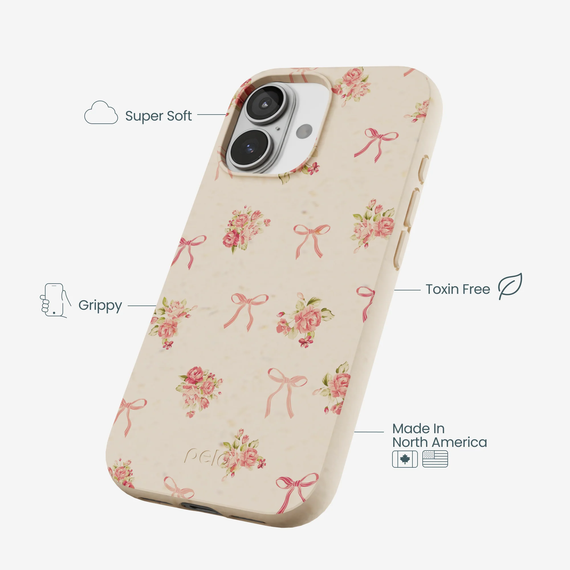 Seashell Roses and Bows iPhone 17 Case - Image 4