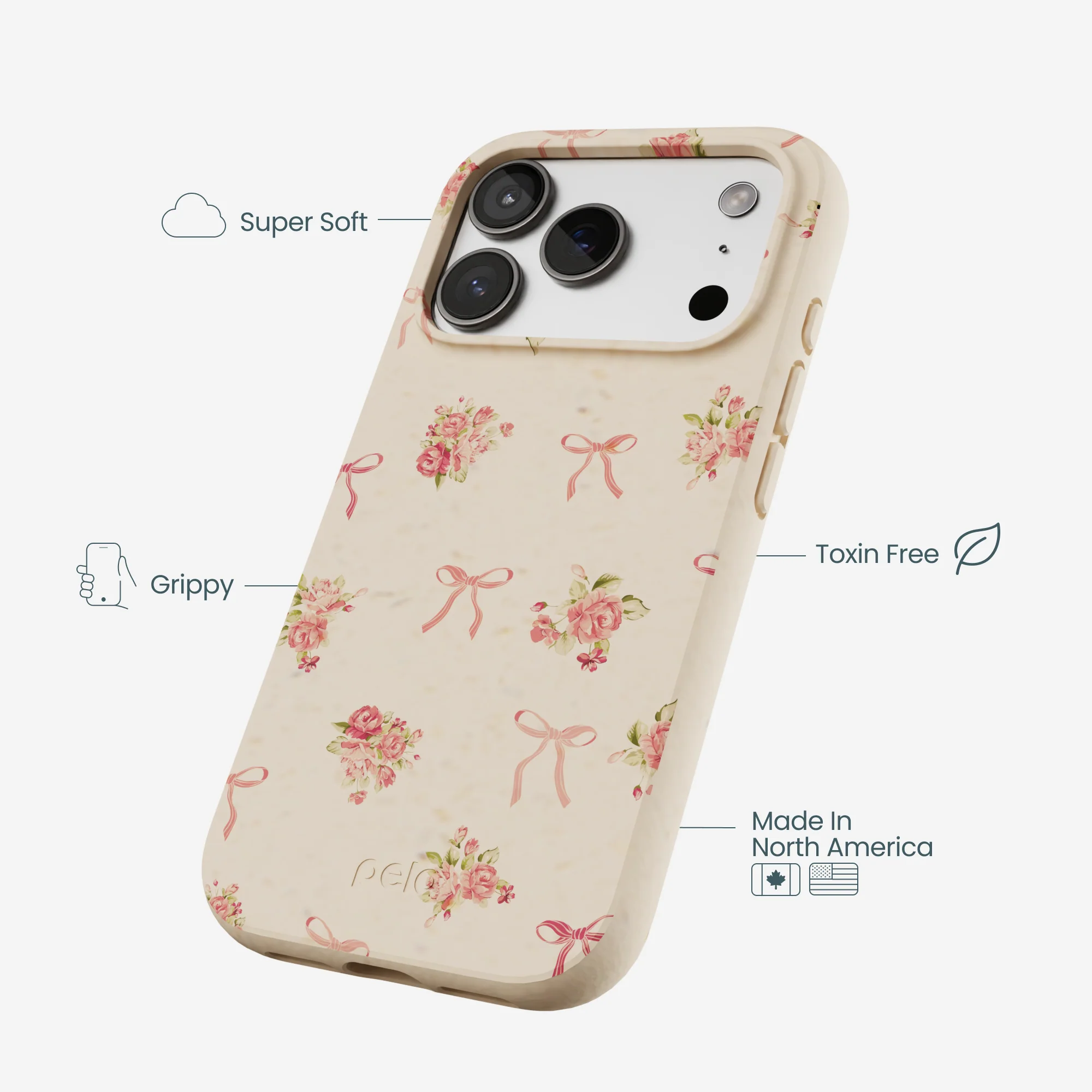 Seashell Roses and Bows iPhone 17 Pro Case - Image 4