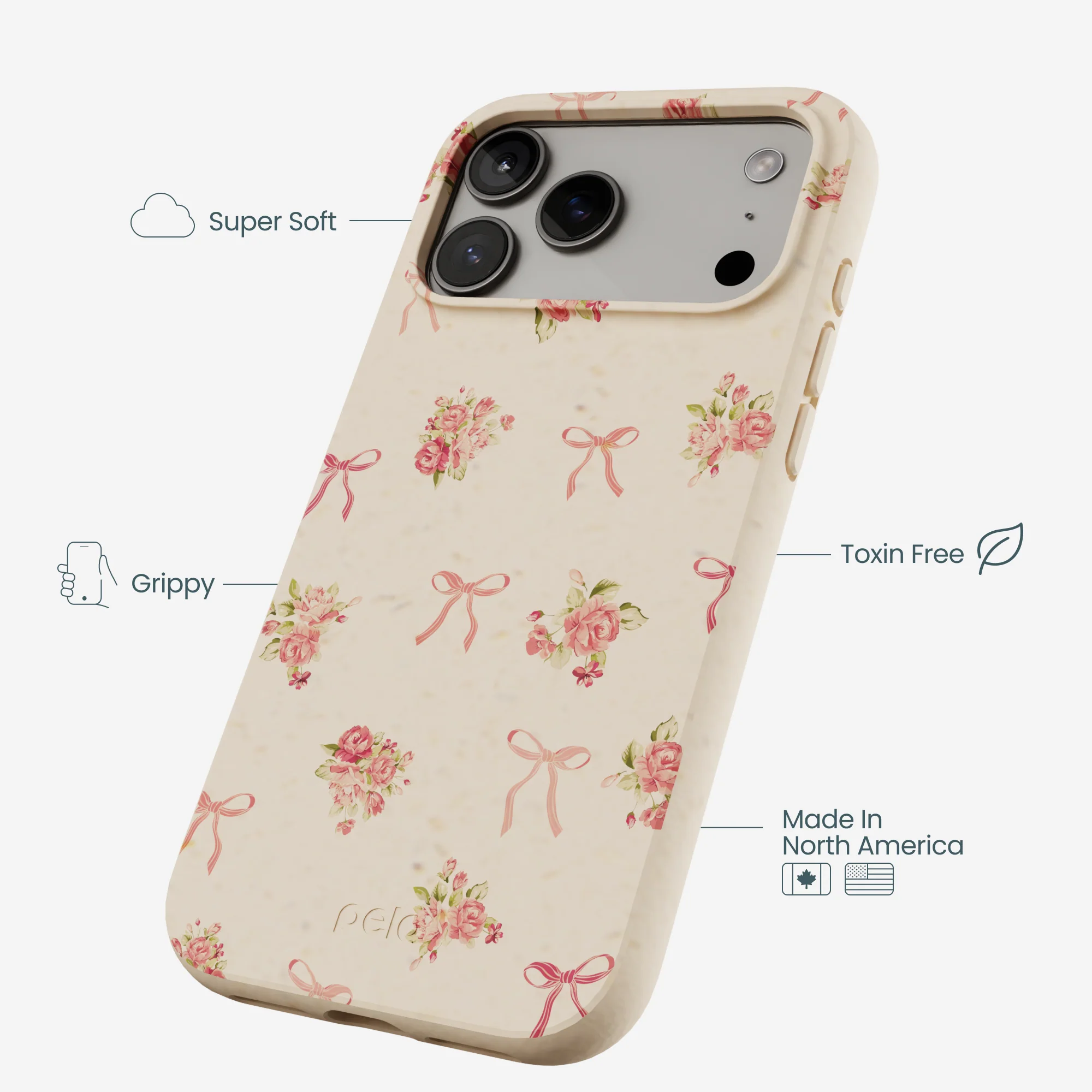 Seashell Roses and Bows iPhone 17 Pro Max Case - Image 4