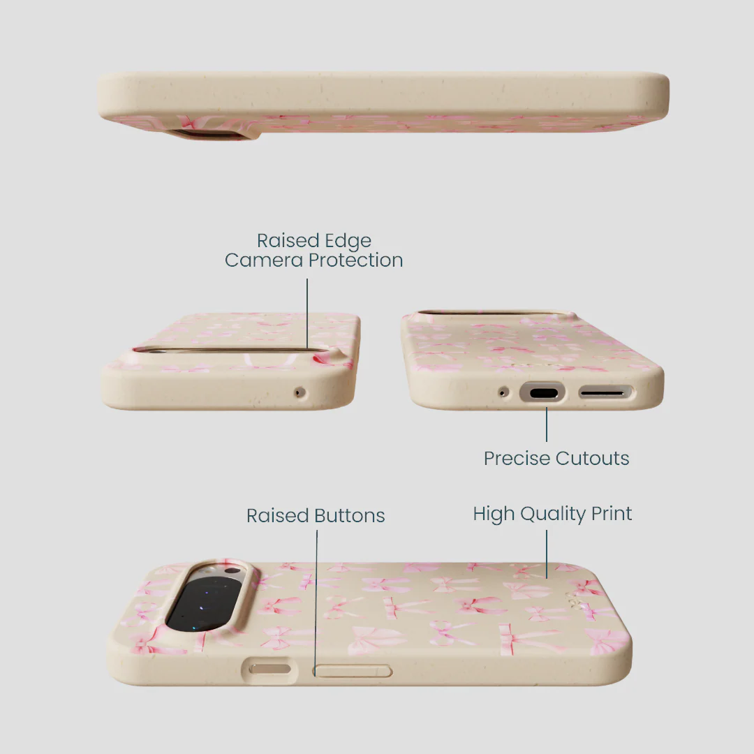 Seashell Rosy Bows Google Pixel 9/9 Pro Case - Image 3