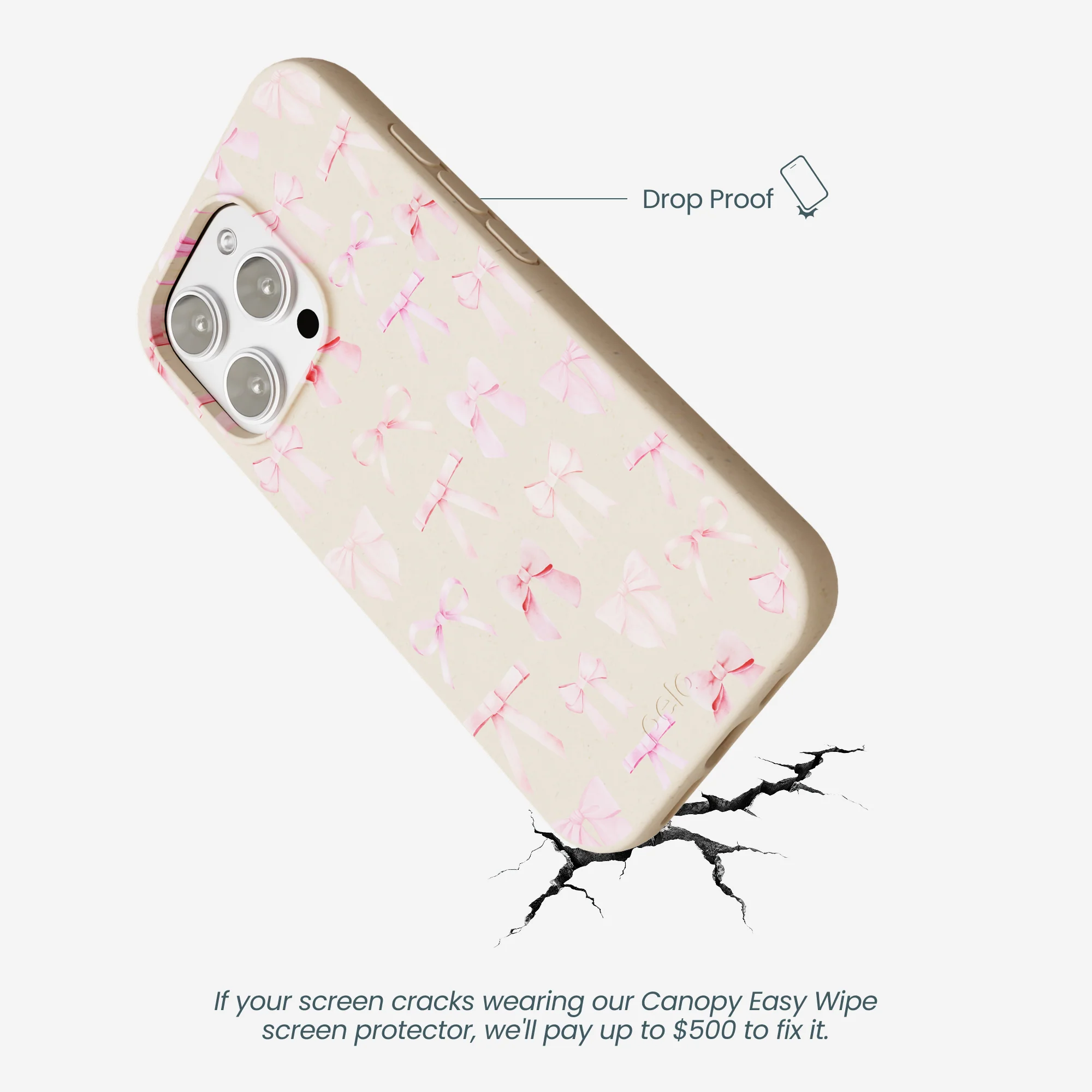 Seashell Rosy Bows iPhone 16 Pro Max Case - Image 5