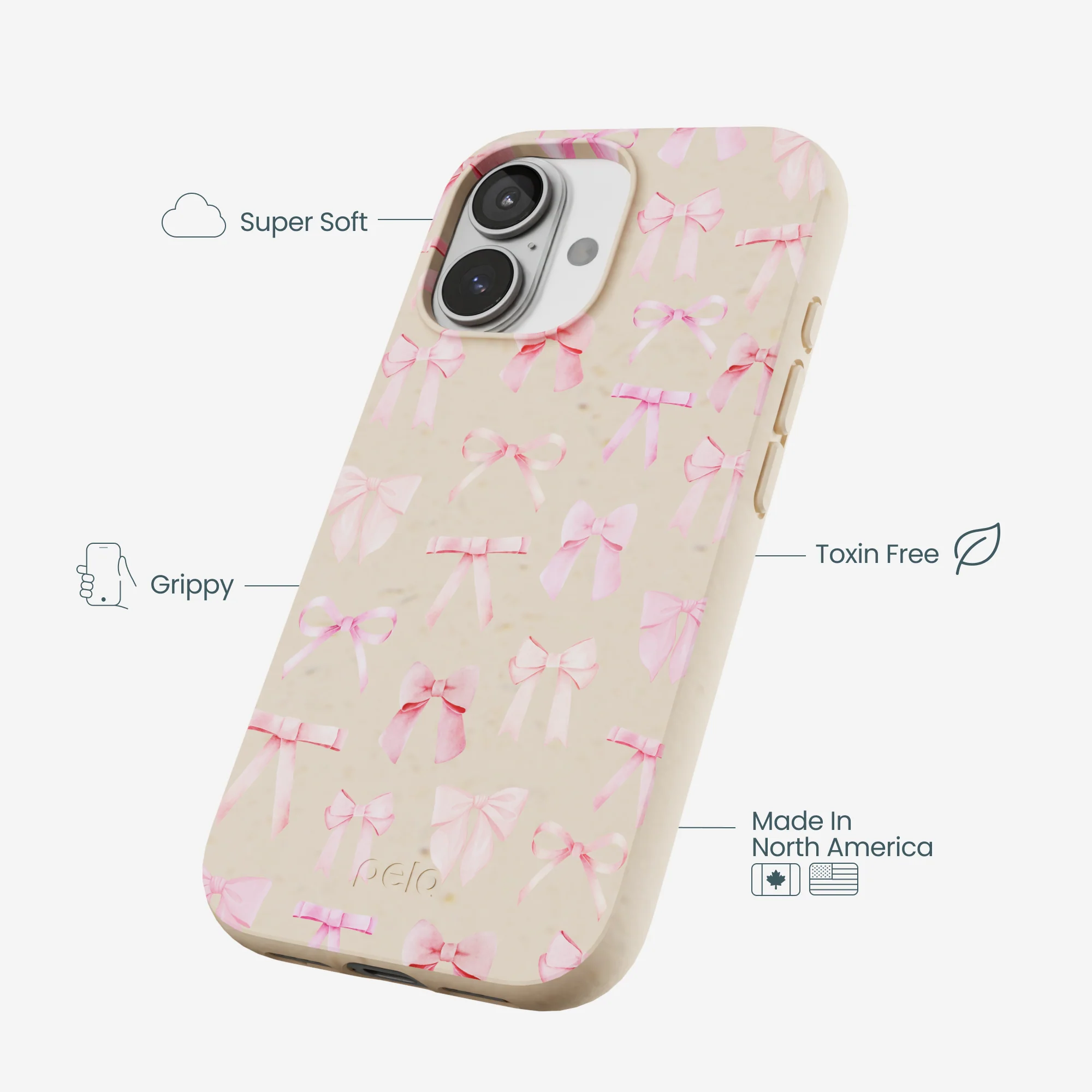 Seashell Rosy Bows iPhone 17 Case - Image 4