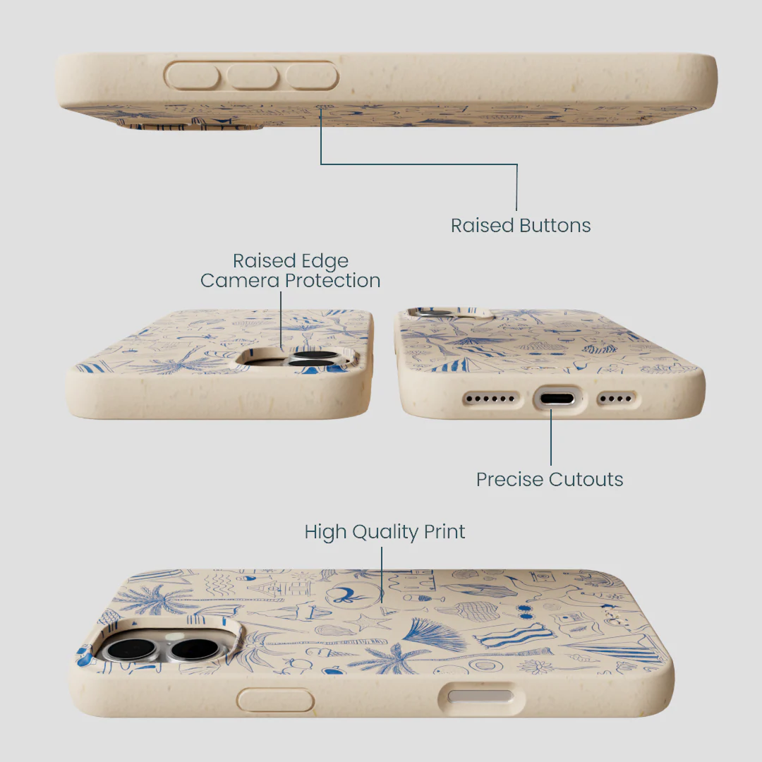 Seashell Salted Ink iPhone 16 Plus Case - Image 3