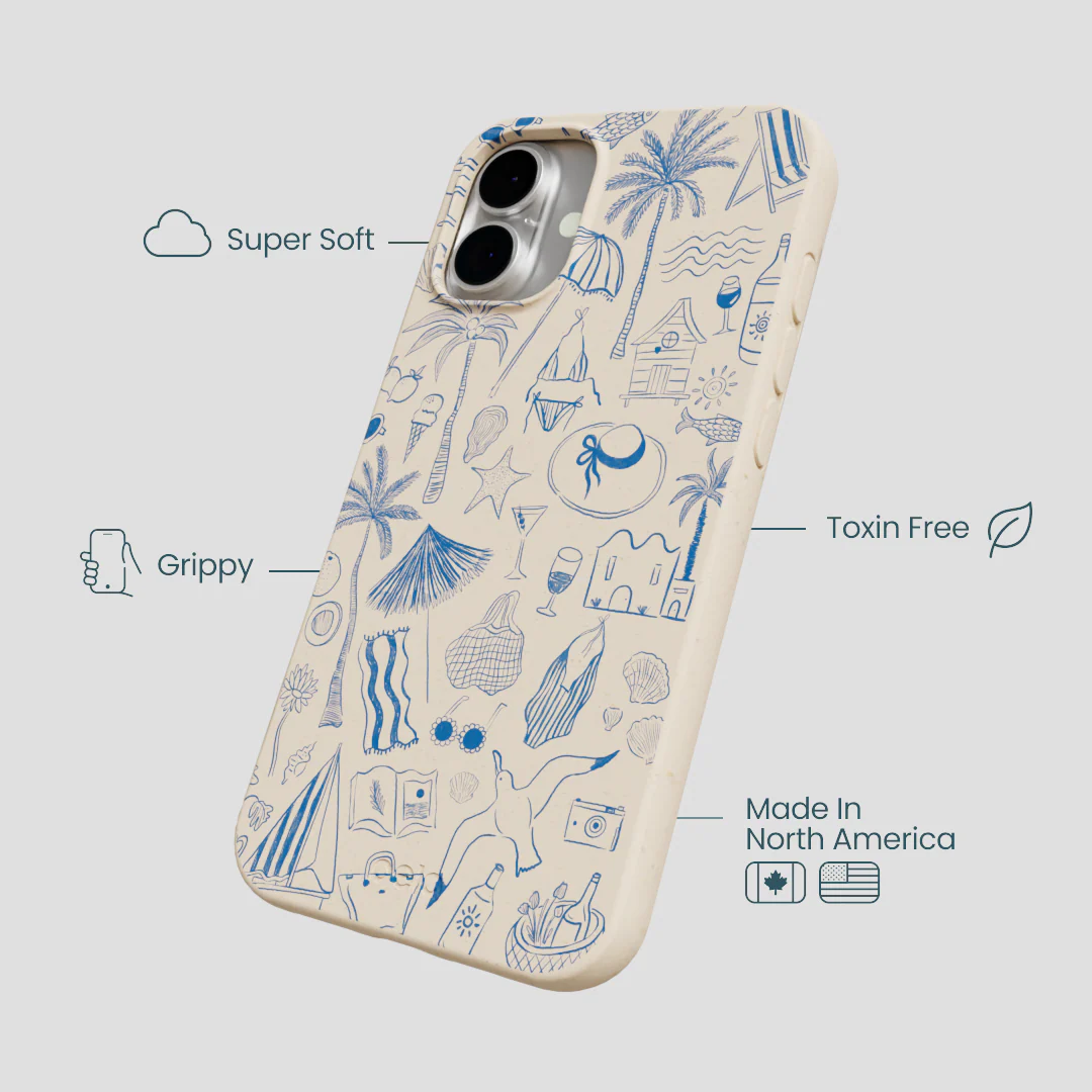 Seashell Salted Ink iPhone 16 Plus Case - Image 4