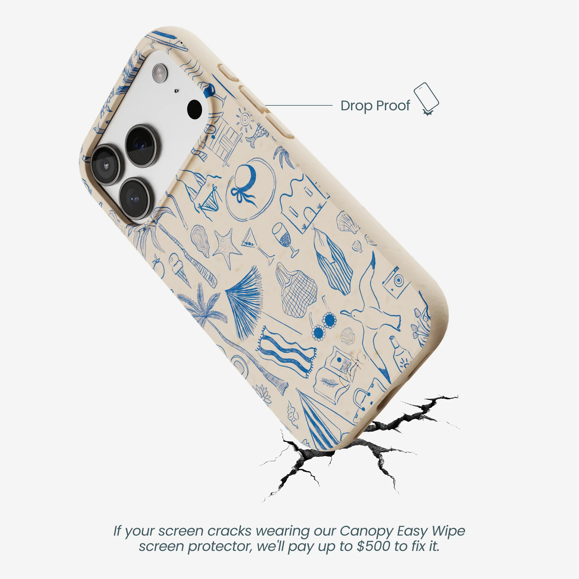 Seashell Salted Ink iPhone 17 Pro Case - Image 5