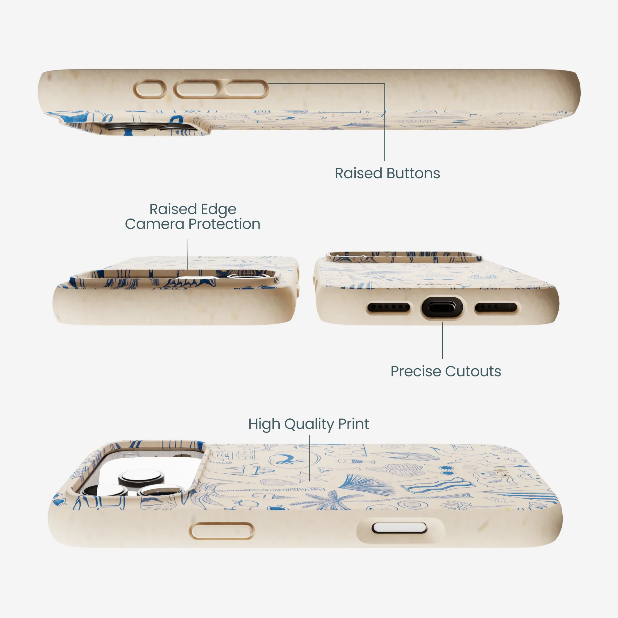 Seashell Salted Ink iPhone 17 Pro Max Case - Image 3
