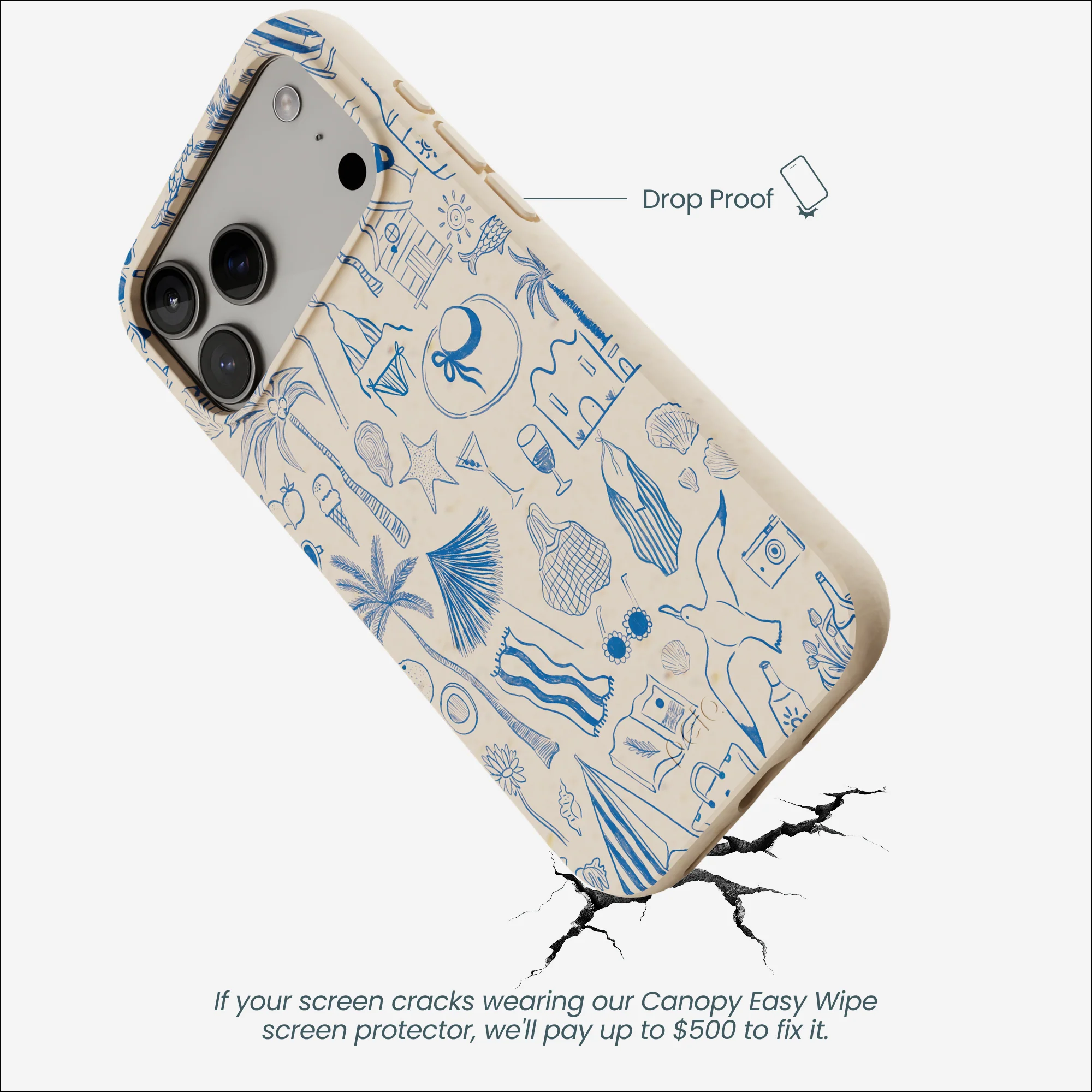 Seashell Salted Ink iPhone 17 Pro Max Case - Image 5