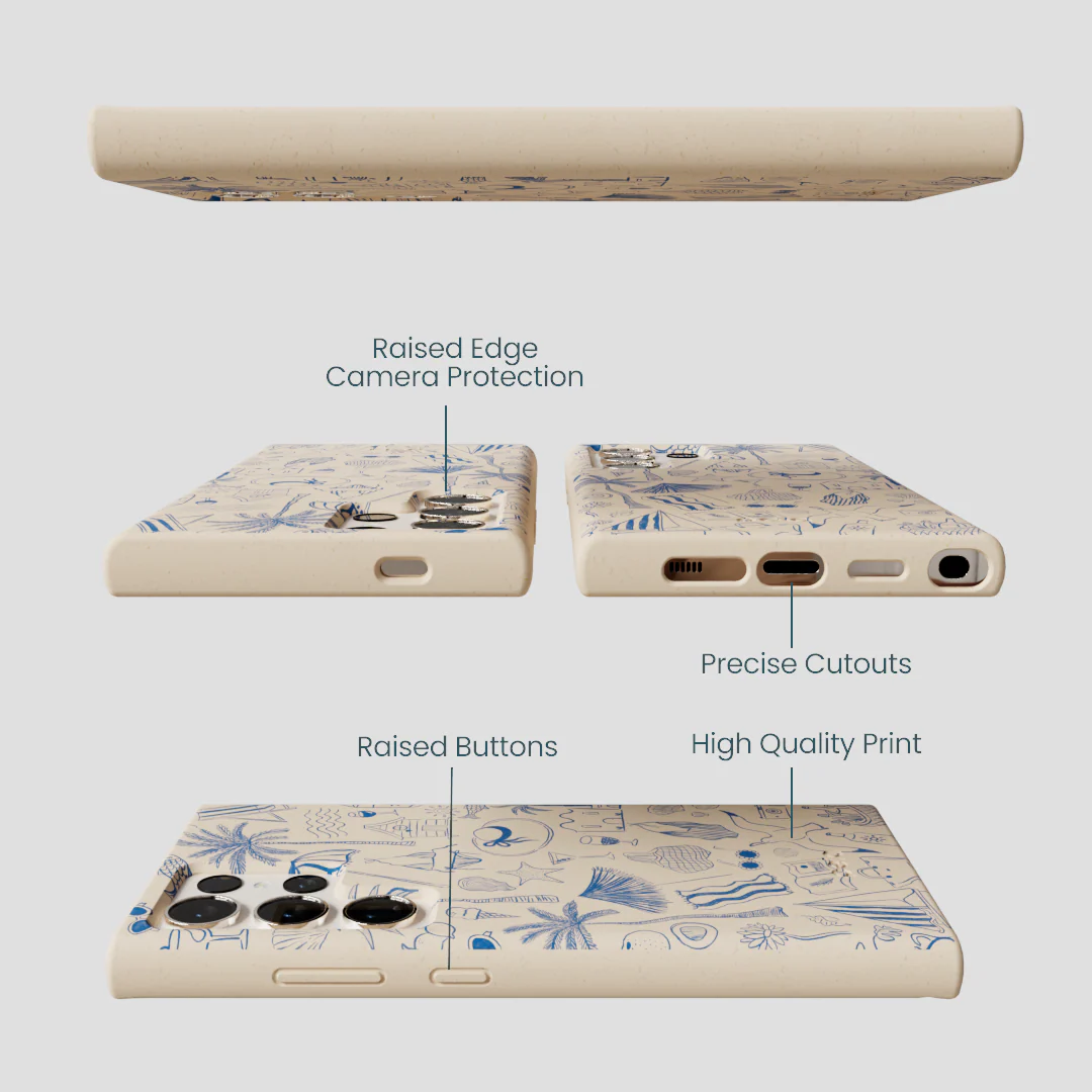 Seashell Salted Ink Samsung Galaxy S24 Ultra Case - Image 3