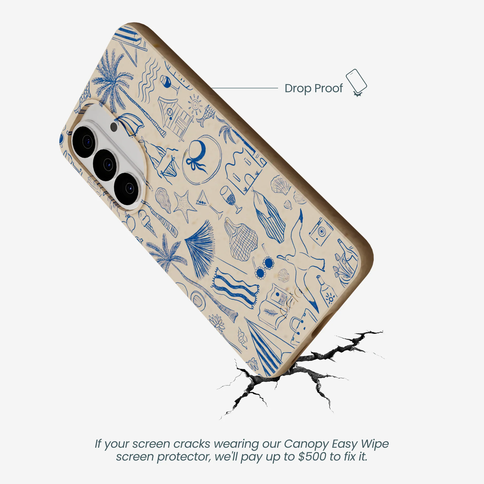 Seashell Salted Ink Samsung Galaxy S26 Case - Image 5