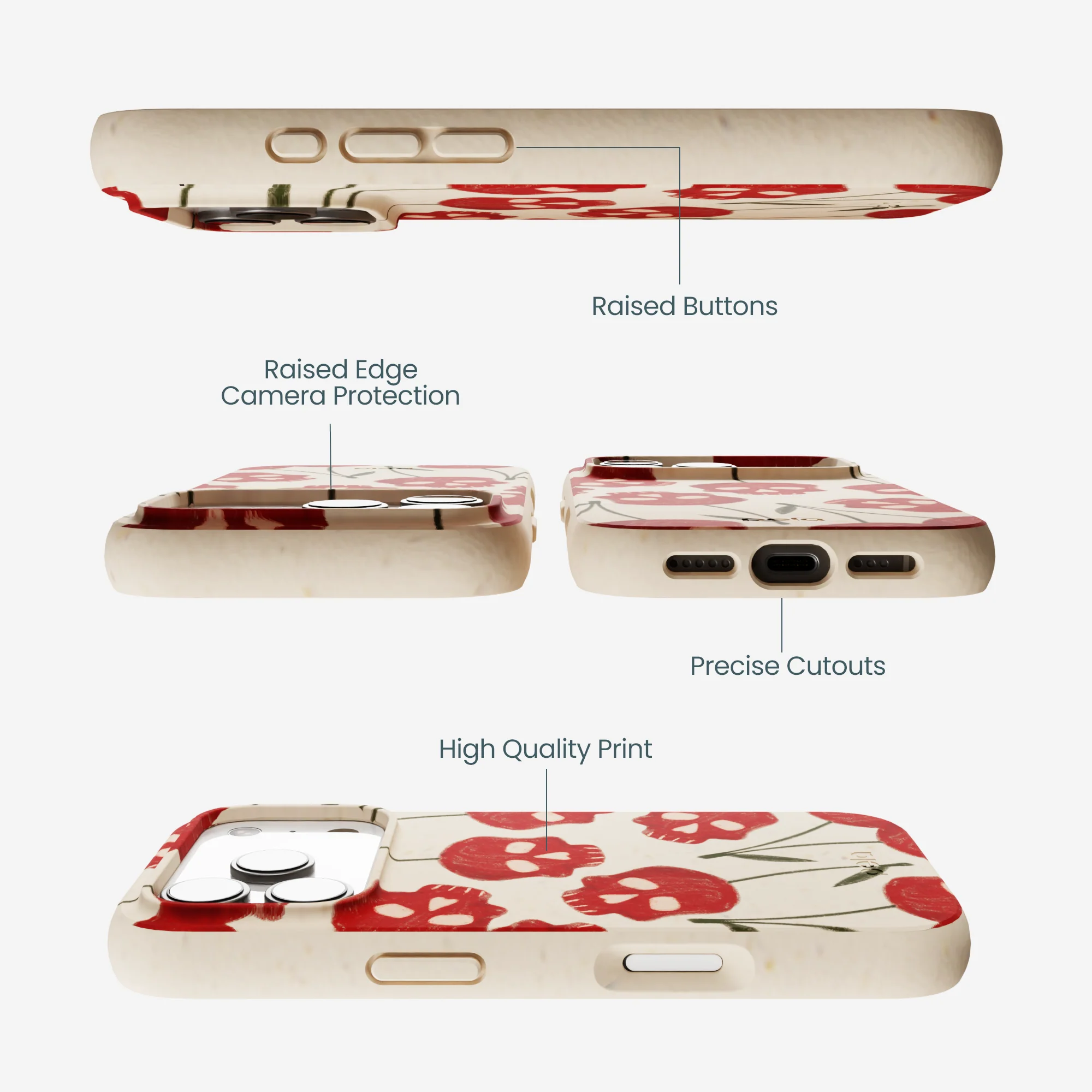 Seashell Scary Cherry iPhone 17 Pro Case - Image 3