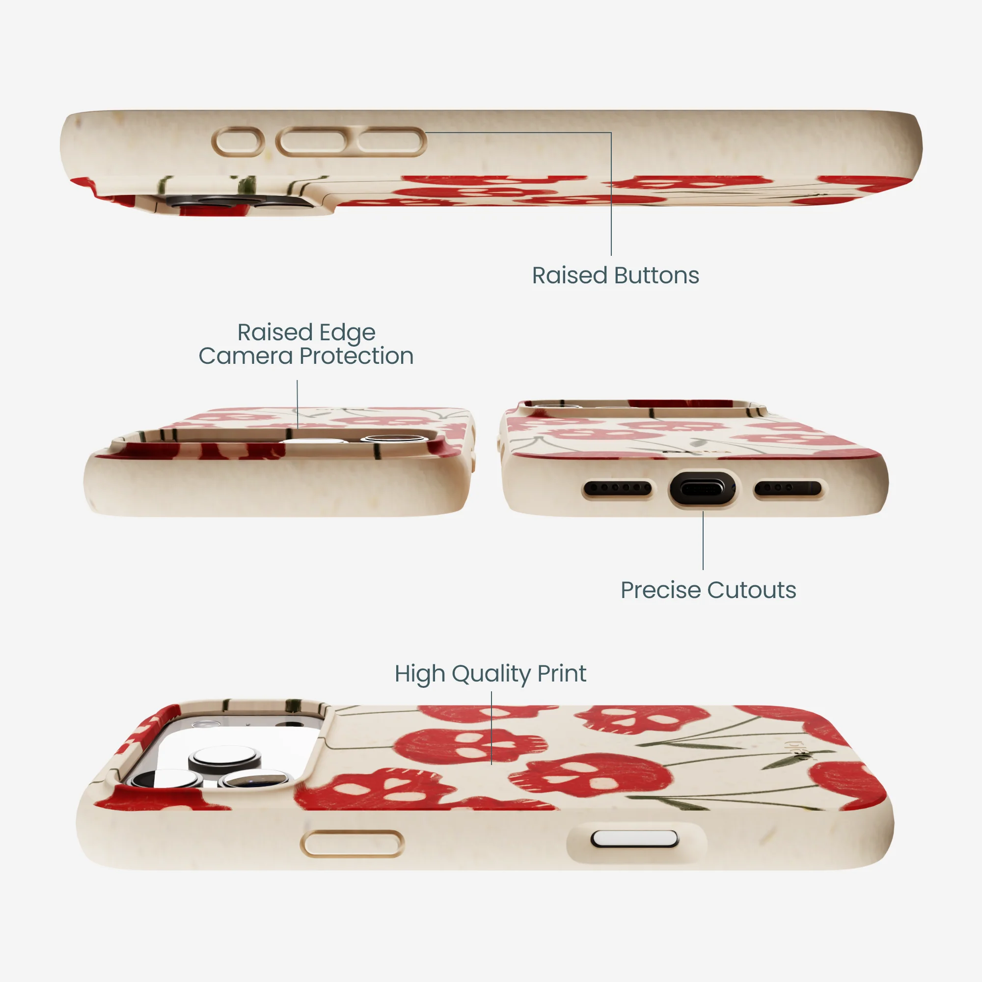 Seashell Scary Cherry iPhone 17 Pro Max Case - Image 3