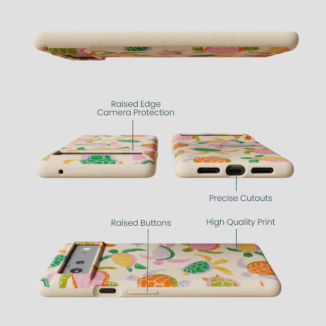 Seashell Sea Turtle Party Google Pixel 6 Case - Image 3