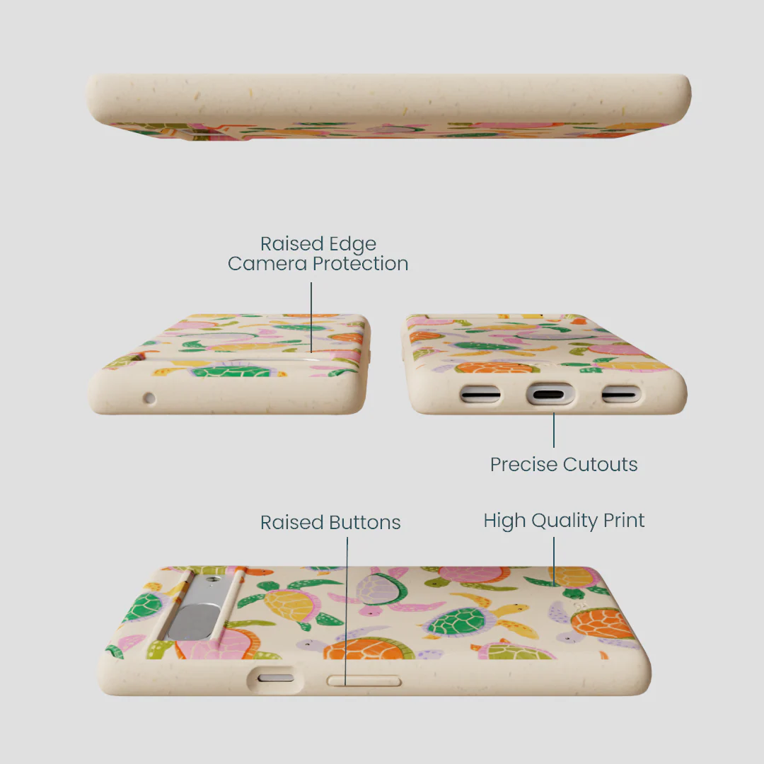 Seashell Sea Turtle Party Google Pixel 7 Case - Image 3