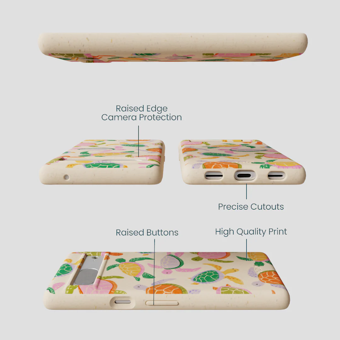 Seashell Sea Turtle Party Google Pixel 7a Case - Image 3