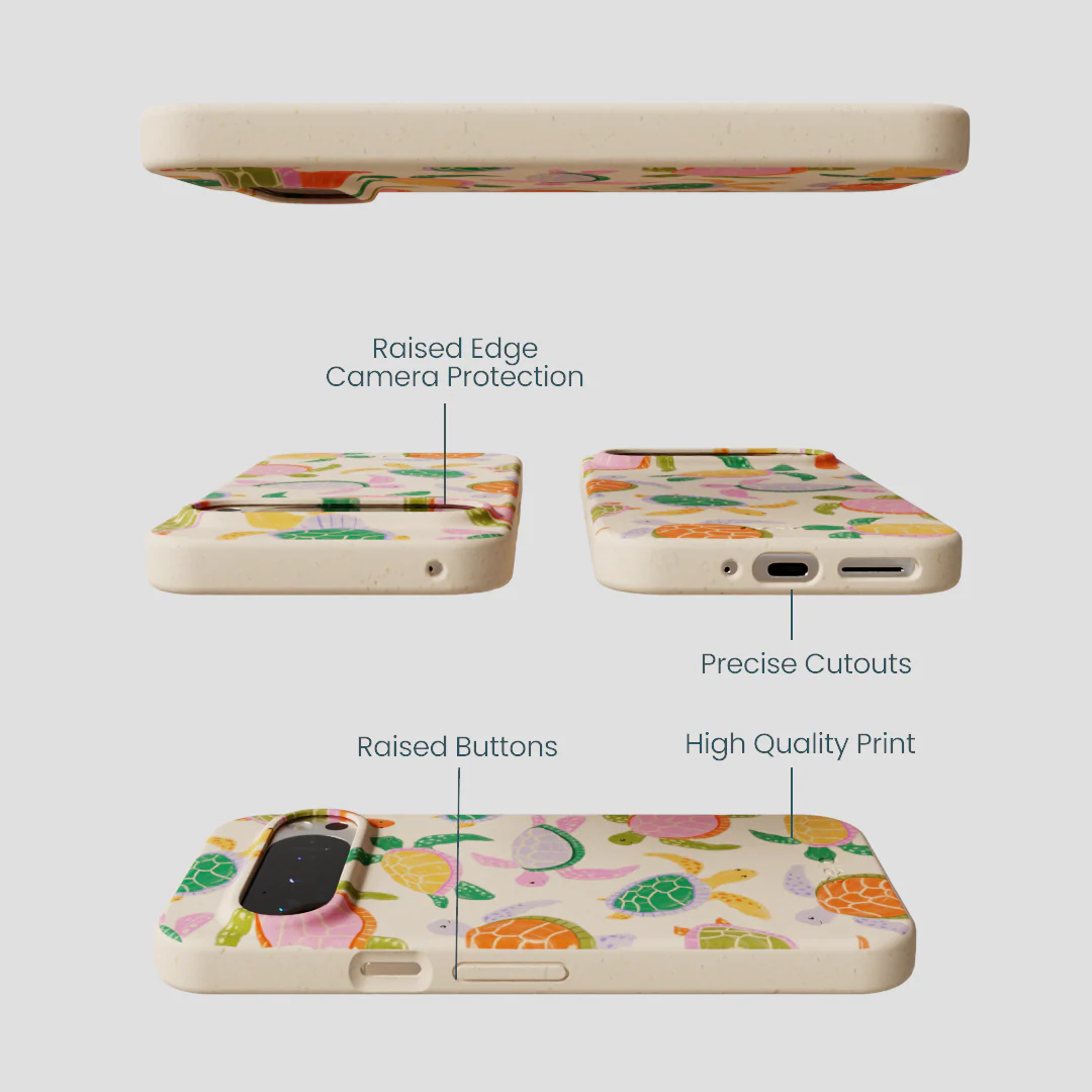 Seashell Sea Turtle Party Google Pixel 9/9 Pro Case - Image 3