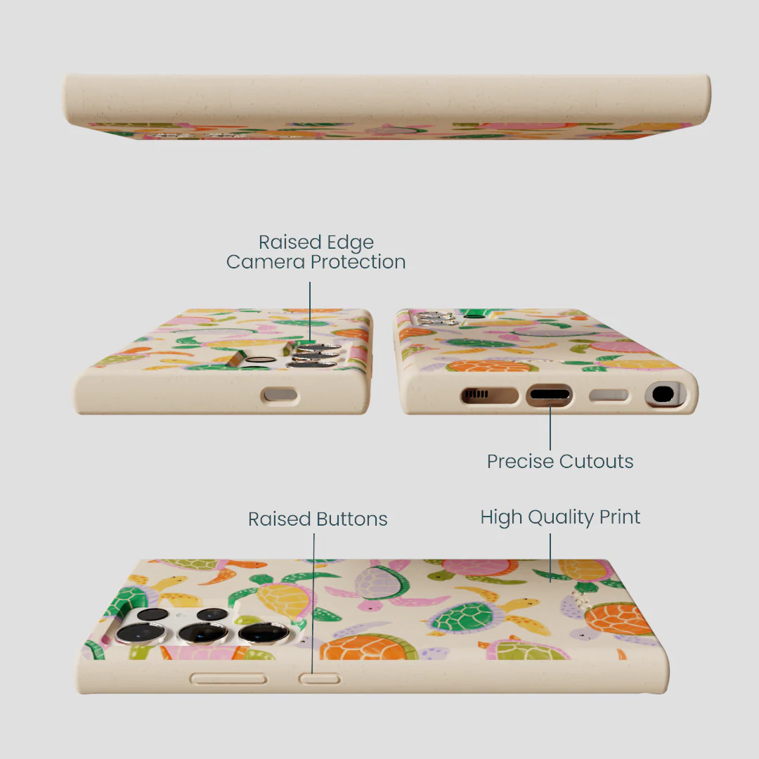 Seashell Sea Turtle Party Samsung Galaxy S24 Ultra Case - Image 3